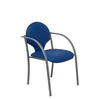 PIQUERAS Y CRESPO Pack 2 Stühle Hellin grau Fahrgestell Similpiel blau
