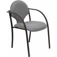 PIQUERAS Y CRESPO Pack 2 Stühle Hellin-Fahrgestell schwarz bali-grau