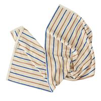Raita Organic Bath Towel - 100x150 cm - Caramel / Optic Blue