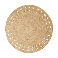 Xenos Vloerkleed riet - rond - ⌀120 cm