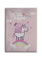 Peppa Pig Fleeceplaid Unicorn - 100 X 140 Cm - Roze