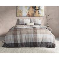 Dreamhouse - Thor Dekbedovertrek Flanel (Warm) - Taupe - 200 x 220