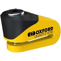 OXFORD Quartz XD10, Schijfremslot voor de moto, Geel-Zwart