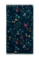 Pip Studio handdoek Les Fleurs Dark Blue 55x100