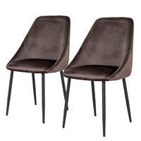 Home24 Gestoffeerde stoel Halley II (set van 2), Red Living