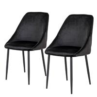 Home24 Gestoffeerde stoel Halley II (set van 2), Red Living