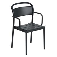 Muuto Linear Steel Armlehnstuhl Schwarz