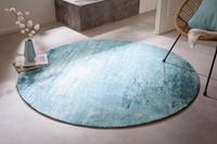 Invicta Interior Vloerkleed Modern Art Rond Turquoise Beige 150cm - 41263