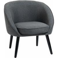HOMCOM Esszimmerstuhl Polsterstuhl im modernen Design Grau 71 cm x 65 cm x 75 cm - grau