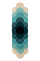 Orla Kiely Optical Flower Teal 061207 - 067x230 cm Vloerkleed