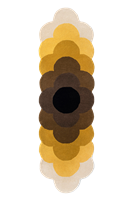 Orla Kiely Optical Flower Dandelion 061206 - 87x300 cm Vloerkleed