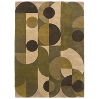 Brink & Campman Decor Cosmo Green 095207 - 140x200 cm Vloerkleed