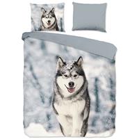 Good Morning Dekbedovertrek Flanel Husky-1-persoons (140 x 200/220 cm)