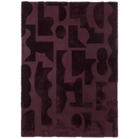 Brink & Campman Twinset Mural Burgundy 121100 - 140x200 cm Vloerkleed