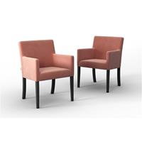 Marie Claire Home | Set van 2 eetkamerstoelen Escape Noir velvet