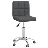 vidaXL Esszimmerstühle 4 Stk. Drehbar Dunkelgrau Stoff 