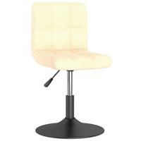 vidaXL Eetkamerstoelen draaibaar 2 st fluweel crèmekleurig