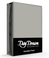 Day Dream Flanellen Hoeslaken Grijs -180 x 200 cm
