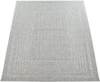 Paco Home Vloerkleed Liege 390 Platweefsel, gemêleerde sisal-look, met randdessin, geschikt voor binnen en buiten, woonkamer