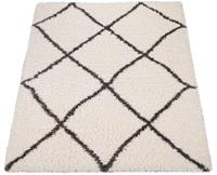 Paco Home Hoogpolig vloerkleed Maghreb 79 Ruitmotief, Scandi design, heerlijk zacht, ideaal in de woonkamer & slaapkamer