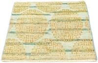 Morgenland Wollteppich Designer Teppich handgeknüpft gold, quadratisch, 6 mm Höhe, handgeknüpft