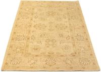 Morgenland Wollteppich Farahan Teppich handgeknüpft beige, rechteckig, 7 mm Höhe