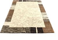 Morgenland Wollteppich Nepal Teppich handgeknüpft beige, rechteckig, 18 mm Höhe, handgeknüpft