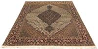 Morgenland Wollteppich Täbriz 40 Raj Teppich handgeknüpft beige, rechteckig, 7 mm Höhe, handgeknüpft