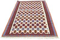 Morgenland Wollteppich Kelim Teppich handgewebt beige, rechteckig, 5 mm Höhe, Kurzflor