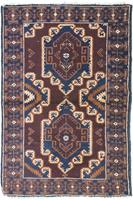 Morgenland Wollteppich Belutsch Teppich handgeknüpft braun, rechteckig, 11 mm Höhe, handgeknüpft