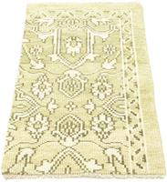 Morgenland Wollteppich Designer Teppich handgeknüpft beige, rechteckig, 6 mm Höhe, handgeknüpft