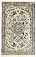 Morgenland Wollteppich Nain 9la Teppich handgeknüpft beige, rechteckig, 8 mm Höhe