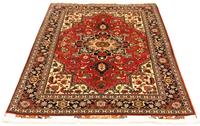 Morgenland Teppich Täbriz 50 Raj Teppich handgeknüpft rot, rechteckig, 7 mm Höhe, handgeknüpft