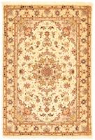 Morgenland Teppich Täbriz 50 Raj Teppich handgeknüpft beige, rechteckig, 7 mm Höhe, handgeknüpft