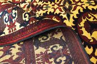 Morgenland Wollteppich Afghan Teppich handgeknüpft dunkelrot, rechteckig, 7 mm Höhe