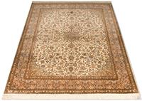Morgenland Teppich Kaschmir Seide Teppich handgeknüpft beige, rechteckig, 5 mm Höhe