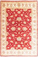 Morgenland Wollteppich Ziegler Teppich handgeknüpft rot, rechteckig, 6 mm Höhe
