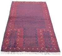 Morgenland Wollteppich Belutsch Teppich handgeknüpft blau, rechteckig, 8 mm Höhe, handgeknüpft