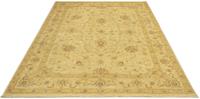 Morgenland Wollteppich Farahan Teppich handgeknüpft beige, rechteckig, 7 mm Höhe