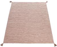 Paco Home Vloerkleed Kilim 210 Handgeweven vloerkleed, platweefsel, puur katoen, met de hand geweven, unikleurig, met franje, ideaal in de woonkamer & slaapkamer