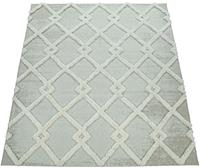 Paco Home Teppich Eupen 473, rechteckig, 22 mm Höhe, Hoch-Tief-Effekt, Rauten Motiv, In- und Outdoor geeignet, Wohnzimmer