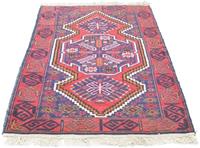 Morgenland Wollteppich Belutsch Teppich handgeknüpft rot, rechteckig, 10 mm Höhe, handgeknüpft