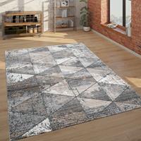 Paco Home Teppich Harnuba 757, rechteckig, 9 mm Höhe, Rauten Design, Wohnzimmer