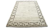 Morgenland Wollteppich Nepal Teppich handgeknüpft beige, rechteckig, 18 mm Höhe, handgeknüpft