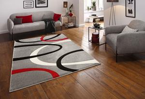 my home Teppich "Bill", rechteckig, mit handgearbeitetem Konturenschnitt, Kurzflor, elegant, 3D-Design