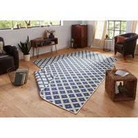 Northrugs Teppich Nizza, rechteckig, 5 mm Höhe, In-und Outdoor geeignet, Wohnzimmer, Balkon, Terrasse, Garten, Robust, Pflegeleicht, Flachgewebe, Wendeteppich