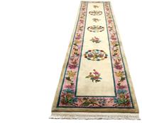Morgenland Wollteppich China Teppich handgeknüpft beige, rechteckig, 11 mm Höhe