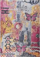 Gino Falcone Vloerkleed Cosima-109 plat geweven jacquard-vloerkleed, met chenillegaren, modern design, woonkamer