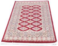Morgenland Teppich Buchara Teppich handgeknüpft rot, rechteckig, 8 mm Höhe