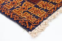 Morgenland Wollteppich Belutsch Teppich handgeknüpft blau, rechteckig, 8 mm Höhe, handgeknüpft